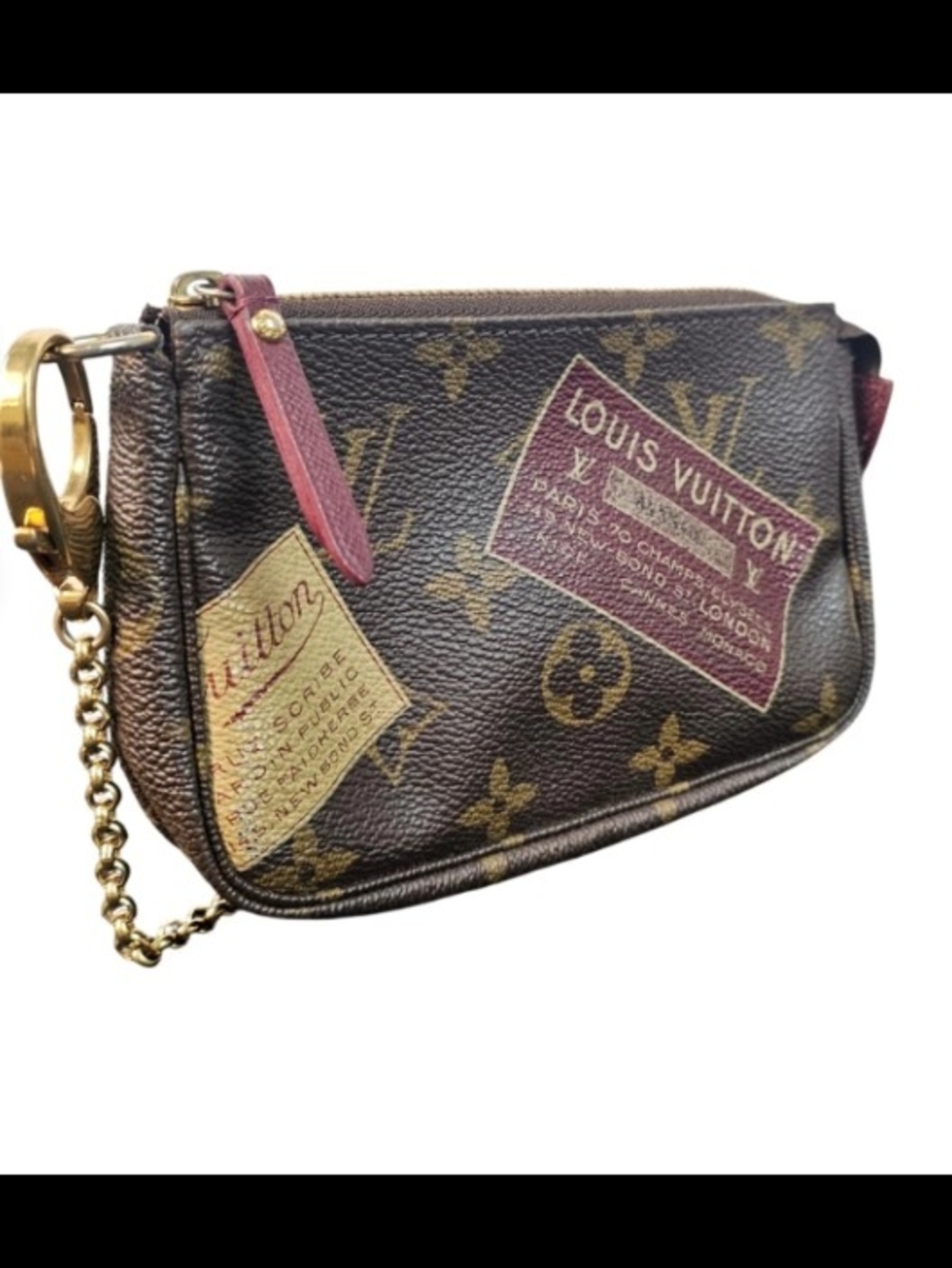 Louis Vuitton Brown Monogram Mini Pochette & COA